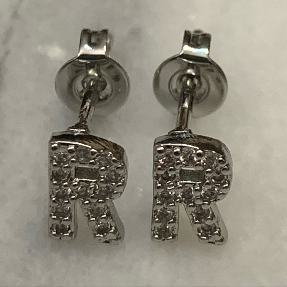 Initial Earrings - Picture 14 of 15